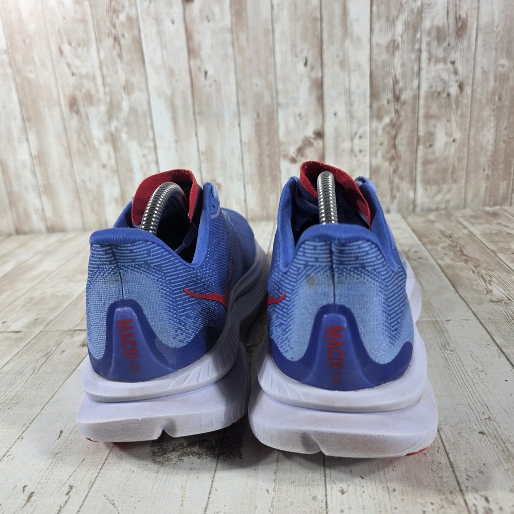Hoka One One Mach 6 Blue Red Running Shoes 1147810 MLL Womens 10.5B - Picture 3 of 8